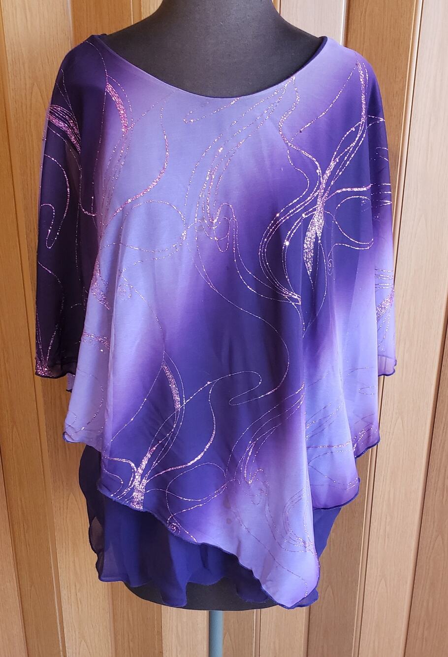 C.O.C. size large vintage purple blouse